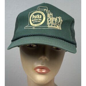 VTG Pratka Services Edna TX Gas Compressor TRUCKER HAT Snapback Cap Green Rope